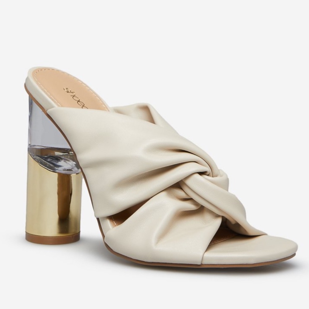 Knotted Cylinder Heeled Sandal